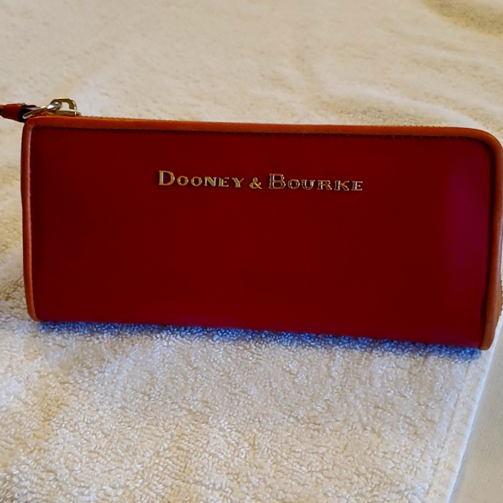 Dooney and Bourke Leather Red/Cranberry Color Wallet.